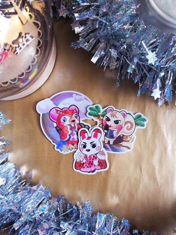 Lot Stickers Animal Crossing Celeste / Mathéo / Tiphaine - Etsy
