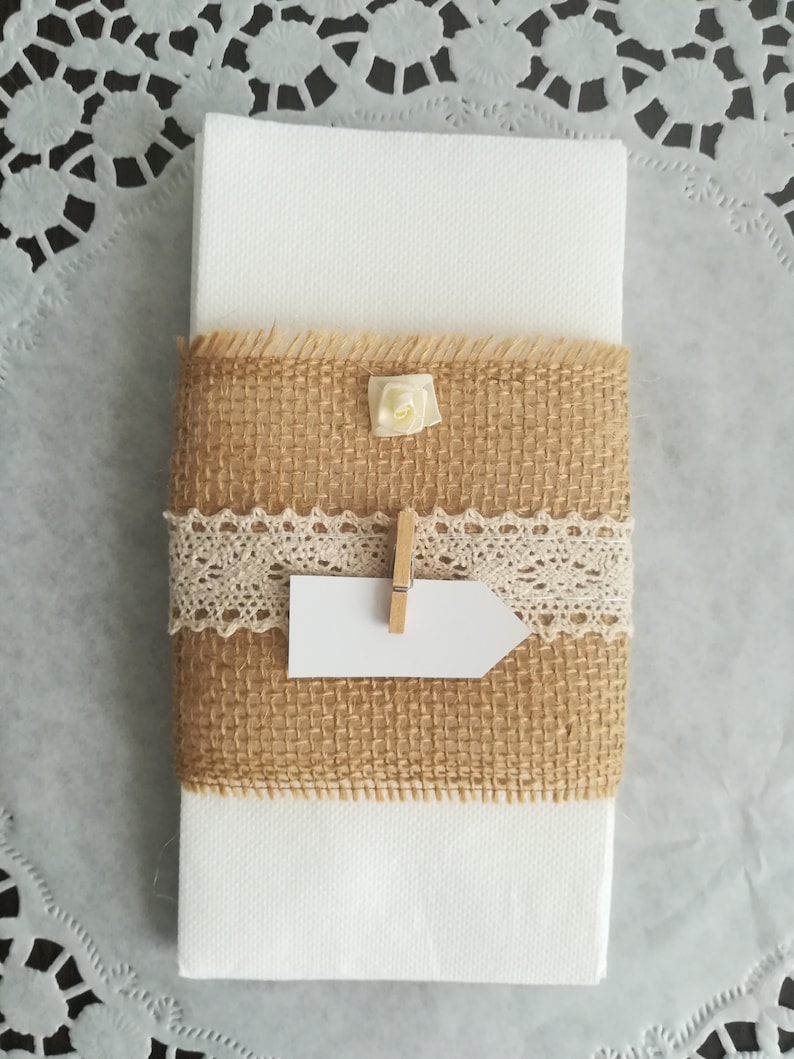 Achat Porte Couvert Toile De Jute | Étuis Couvert Jute, Tissu