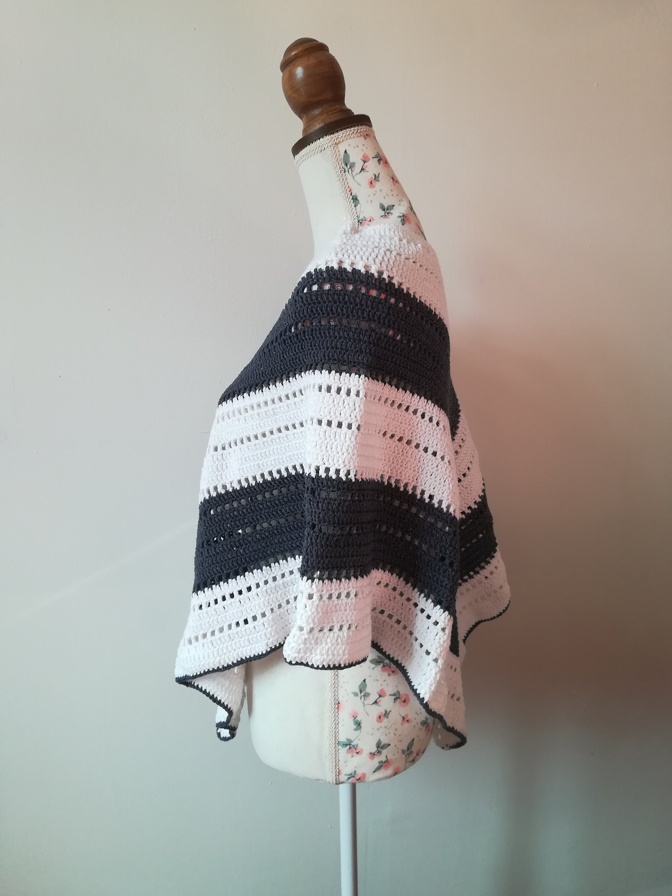 Women Poncho Yellow Crochet main image 1