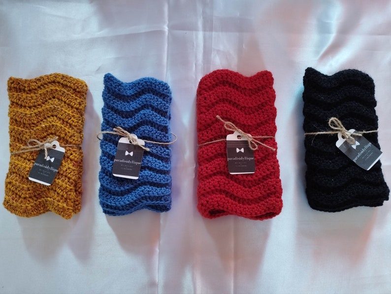 Mitaines en laine femme fait main au crochet image 1