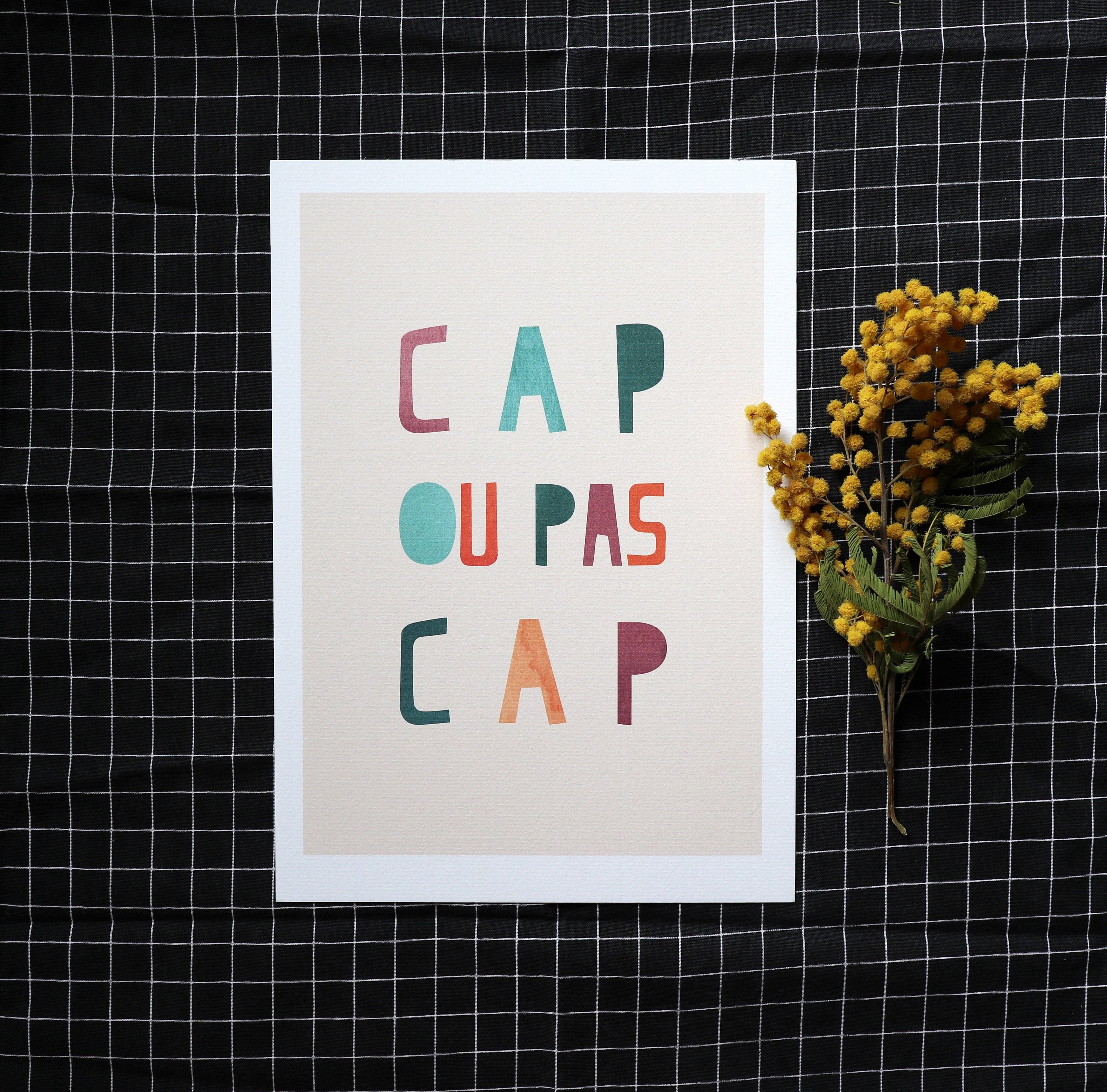 Carte/Affiche Cap ou Pas Cap Aquarelle - A4