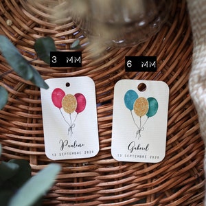Labels for dredged boxes or gifts balloons birthday / baptism / babyshower / wedding watercolor 4 cm x 6 cm image 4
