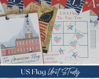 American Flag Unit Study: History, Pledge, Banner (Digital Download)