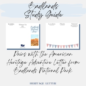 Badlands National Park for Kids National Park Learning Activity ...