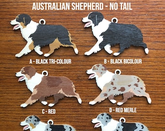 Aussie Ornament - Running Australian Shepherd Dog Ornament