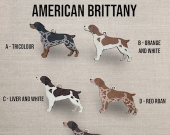 American Brittany Dog Ornament