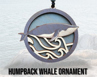 Humpback Whale Ornament - Double Layered Christmas Ornament