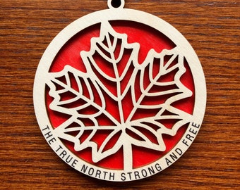 Canada Ornament - The True North Strong and Free - Christmas Ornament