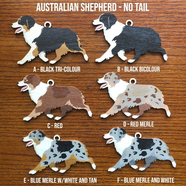 Aussie Ornament - Running Australian Shepherd Dog Ornament