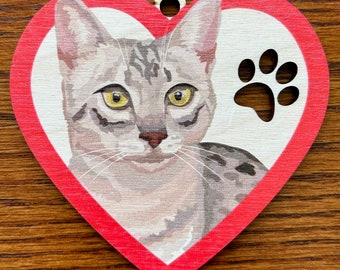 Egyptian Mau Cat Ornament - Christmas Ornament