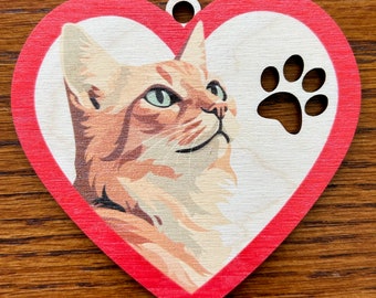 Red Tabby Cat Ornament - Christmas Ornament