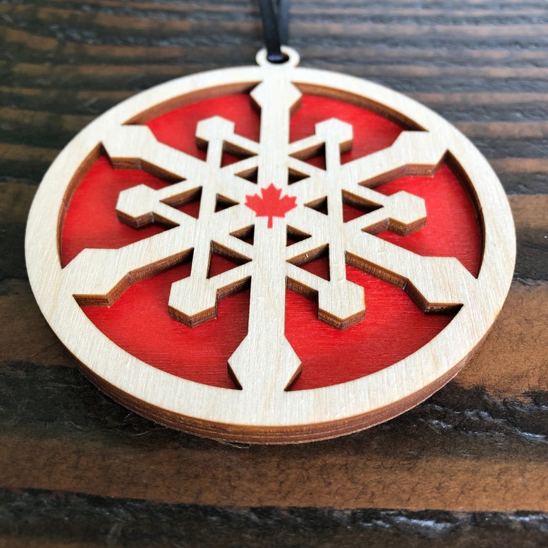 Snowflake Canada Christmas Ornament image 2