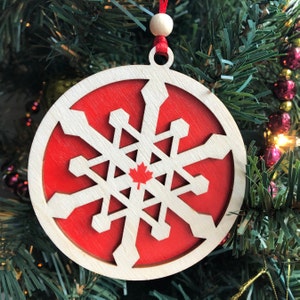 Snowflake Canada Christmas Ornament image 3