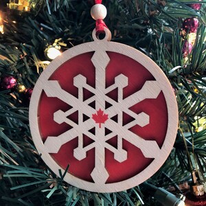 Snowflake Canada Christmas Ornament image 4