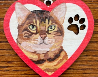 Bengal Cat Ornament - Christmas Ornament - different colours