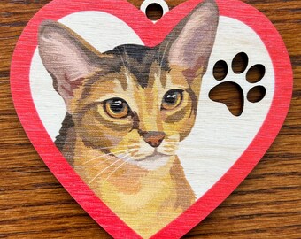 Abyssinian Cat Ornament - Christmas Ornament