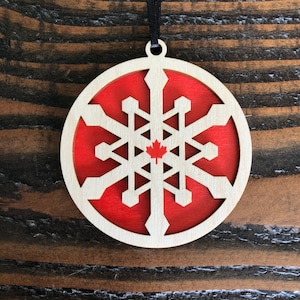 Snowflake Canada Christmas Ornament image 1