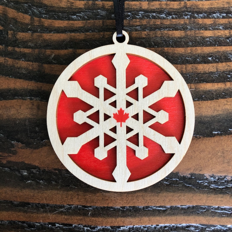 Snowflake Canada Christmas Ornament image 1