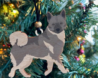 Norwegian Elkhound Dog Ornament