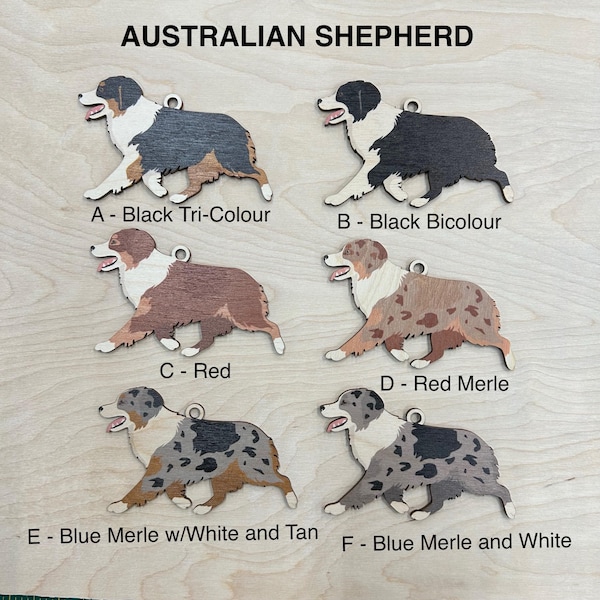 Aussie Ornament - Running Australian Shepherd Dog Ornament
