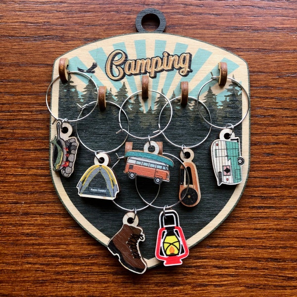 Camping Wine Charms Set