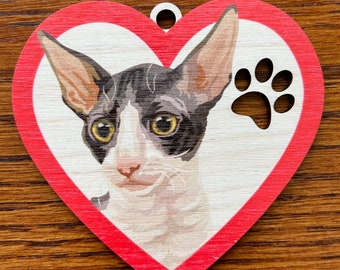 Cornish Rex Cat Ornament - Christmas Ornament