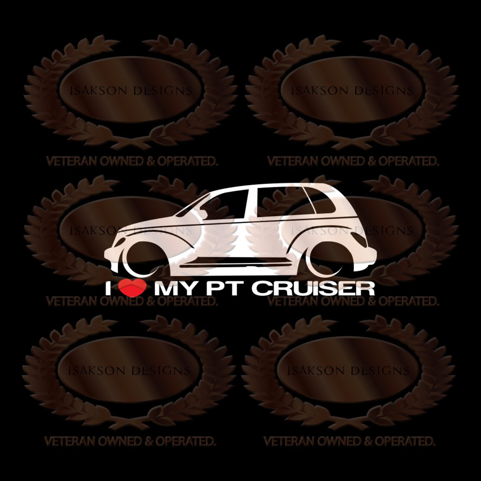 I Love My Chrysler PT Cruiser Decal Etsy