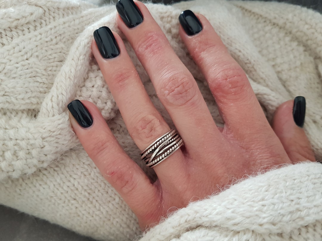 Chunky Silver Rings, Aesthetic Rings, Korean Jewelry, Aesthetic Jewelry