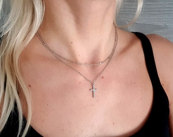 Argent Sterling Poli Triangle Pyramide Délicat Collier Ras Du Cou