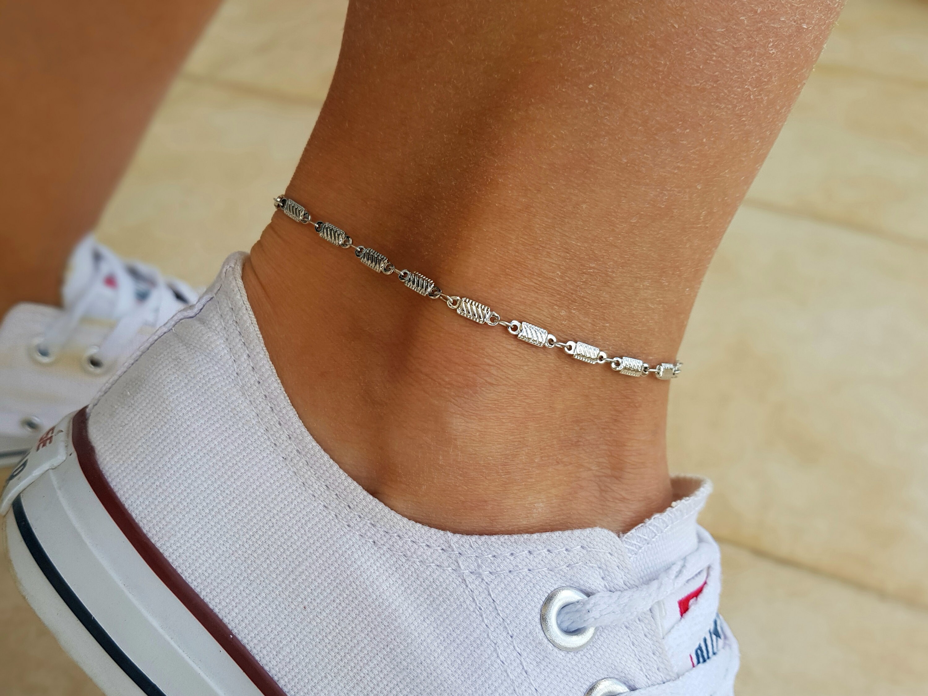 Bohemian Silver Heart Multi Chain Anklet Ankle Bracelet – Fashion Hut  Jewelry