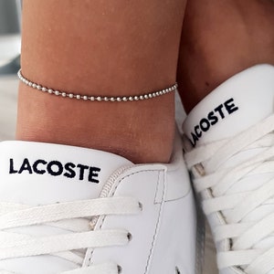 Minimalist Silver Anklet, Ankle Bracelet, Chain Anklet, Adjustable Thin Anklet For Women, Boho Anklet, Dainty Anklet, Simple Summer Anklet