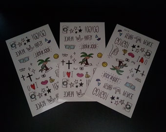 Fake Tattoos, Temporary Tattoo Set, Small Tattoos, Temporary Tattoo, Fake Tattoo, Temporary Tattoos, Small Fake Tattoo