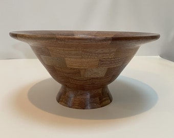 Hand made walnut segmented bowl
