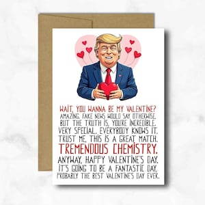 Funny Trump Valentine&#39;s Day Card: Humorous Political Card