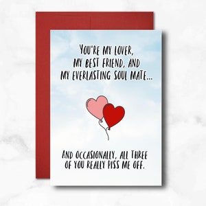 Funny Valentine&#39;s Day Card: Snarky Love Card for Spouse