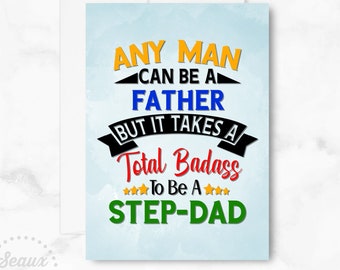 Funny Stepdad Father's Day Card: Total Badass