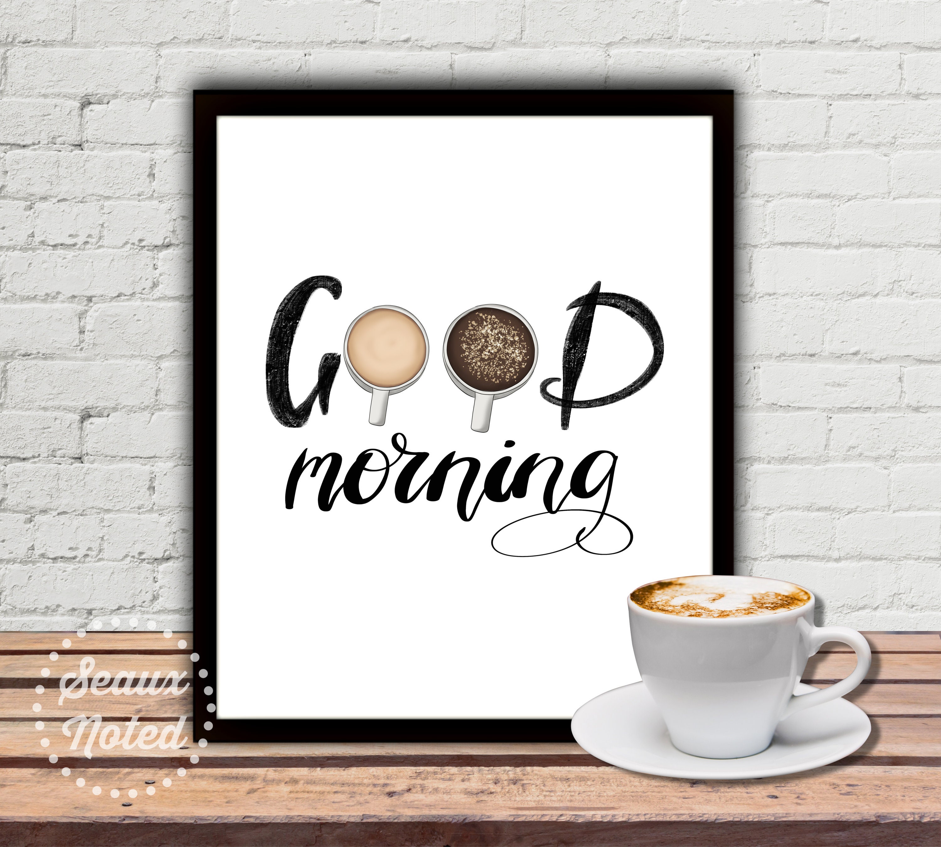 Good Morning Coffee Wall Art Kitchen Wall Art Quirky Home | Etsy