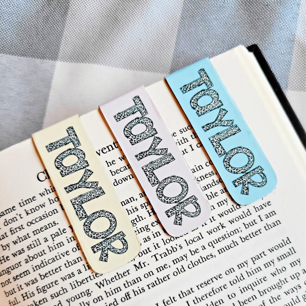 Personalized Magnetic Bookmarks; SET OF 3 Name Bookmarks; Gift for Book Lovers; Unique Bookmarks; Planner Bookmarks; Back to School Bookmark