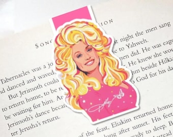 Dolly Parton Magnetic Bookmark; Holographic laminate