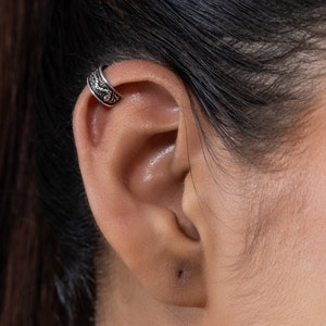 Silver Plain Wave Ear Cuffs 925 Sterling Silver Handmade Ear Cuff Jewelry ~ Thick Cuff Earring ~ Chunky Ear Cuff ~ Gift For Birthday