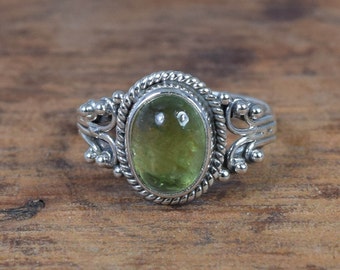 Green Tourmaline Ring - Etsy UK