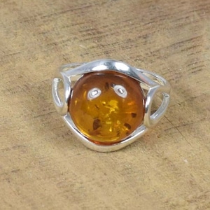 Baltic Amber 925 Sterling Silver Natural Gemstone Elegant Ring Jewelry ~ Handmade Jewelry ~ Designer Amber Ring ~ Gift For Christmas