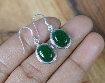 Elegantjewels 1 Pair Green Onyx Faceted Sterling Silver Earring,Handmade 10x8mm Unique Cubic Zircon Earring Elegantjewels 1 Pair Green Onyx Faceted Sterling Silver Earring,Handmade 10x8mm Unique Cubic Zircon Earring