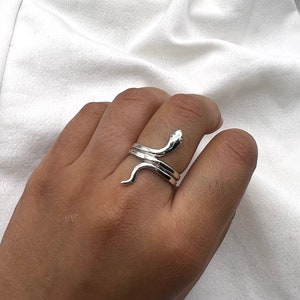 Snake Ring 925 Sterling Silver Snake Plain Ring Jewelry ~ Silver Boho Ring ~ Unisex Ring Silver ~ Gift For Christmas