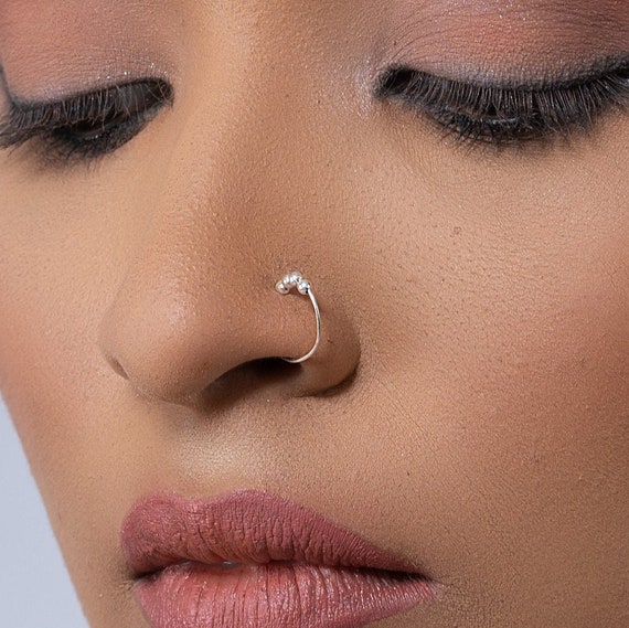 Nose stud online silver ball