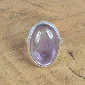 Purple Amethyst 925 Sterling Silver Natural Gemstone Oval Shape Jewelry Ring ~ February Month Birthstone ~ Gift For Christmas