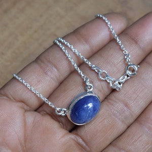 Natural Tanzanite 925 Sterling Silver Blue Gemstone Tanzanite Necklace Jewelry ~ December Month Birthstone ~ Gift For Anniversary