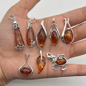 Baltic Amber 925 Sterling Silver Natural Gemstone Elegant Pendant Jewelry ~ Handmade Jewelry ~ All Designer Pendants ~ Gift For Christmas