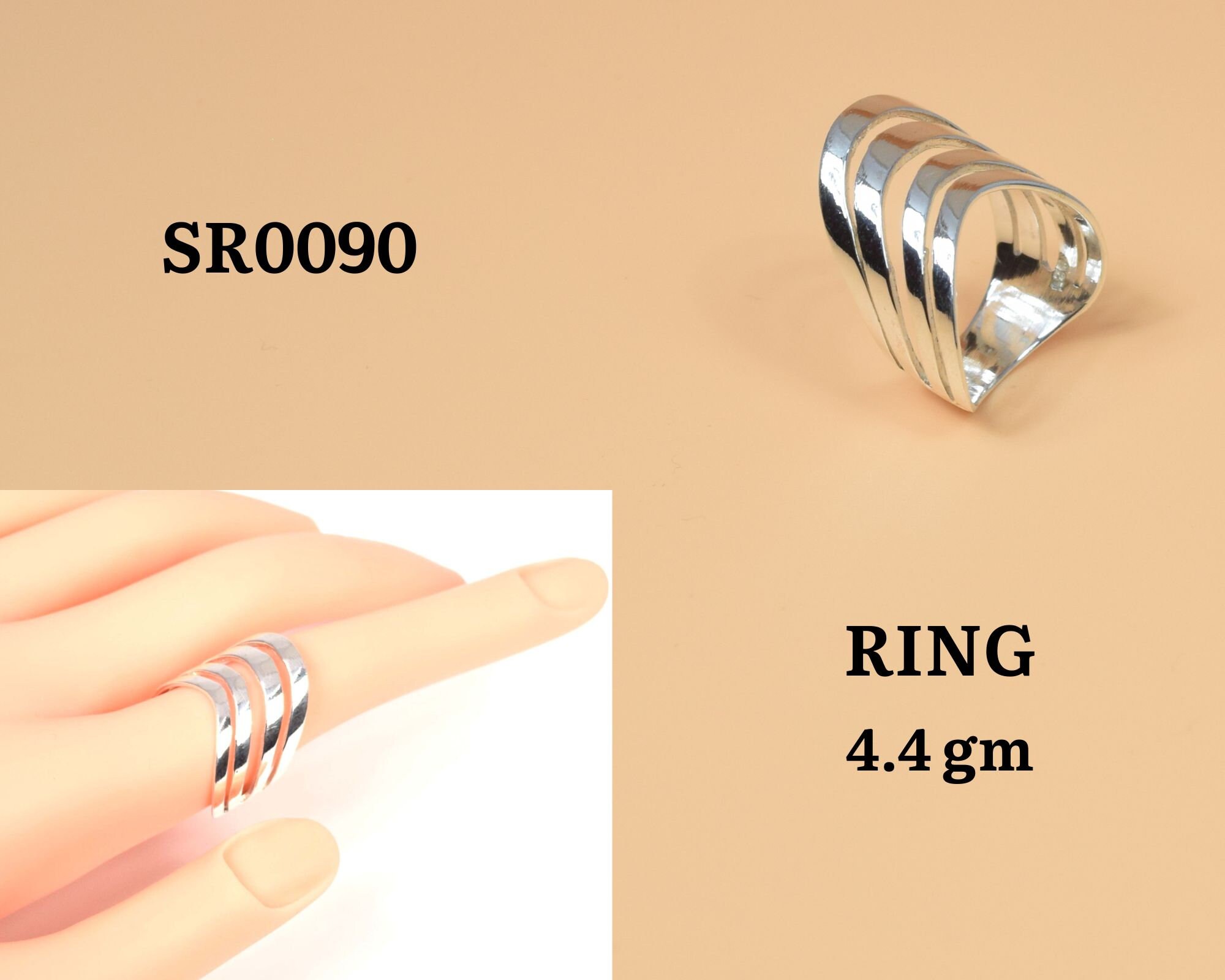 Silver 925 Sterling Silver Ring with No Stone for Women