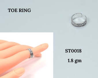 Star Toe Ring 925 Sterling Silver Adjustable Plain Toe Ring Jewelry ~ Star Band Midi Toe Ring ~ Handmade Jewelry ~ Gift For Women